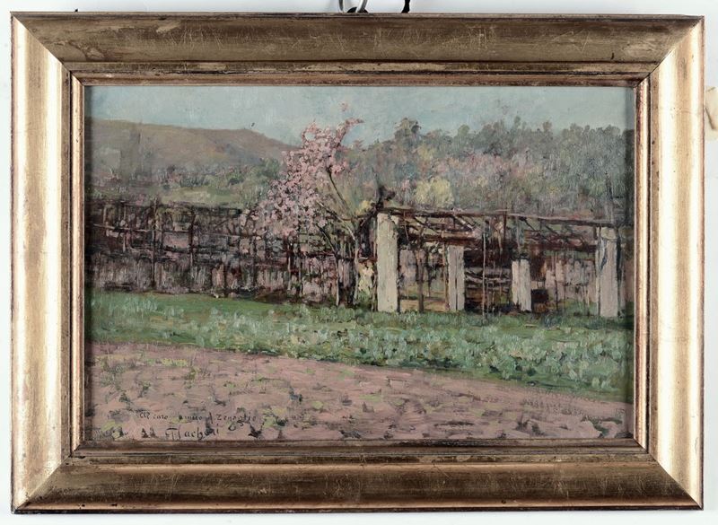 Giuseppe Sacheri (1863-1950) Paesaggio campestre  - Auction Antique and Old Masters - I - Cambi Casa d'Aste