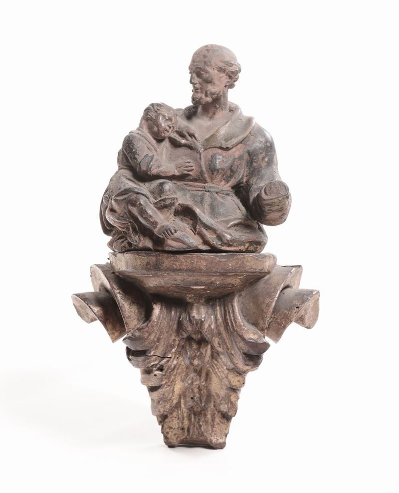 Piccola scultura in terracotta raffigurante S. Giuseppe  - Auction Antique and Old Masters - I - Cambi Casa d'Aste