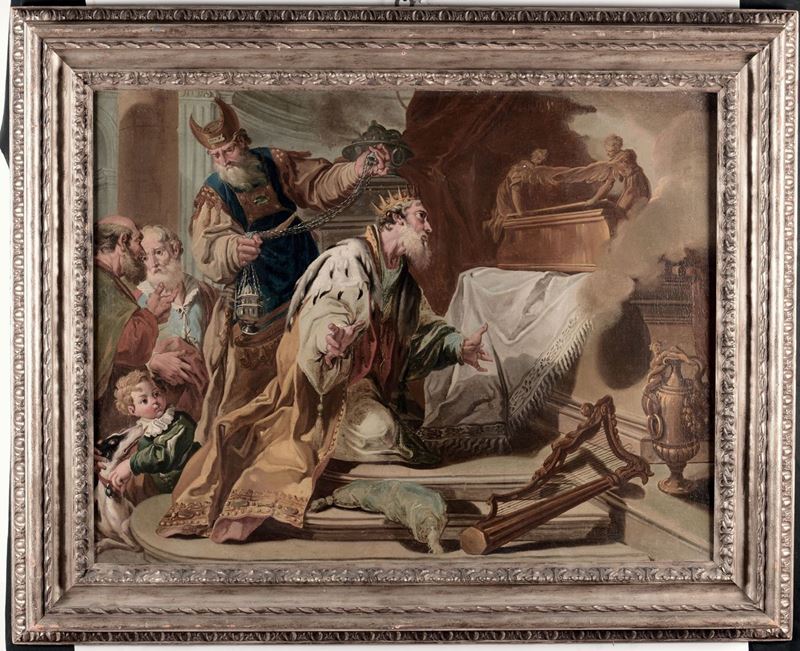Scuola del XVIII secolo, da Pittoni Incoronazione di Davide  - Auction Antique and Old Masters - I - Cambi Casa d'Aste