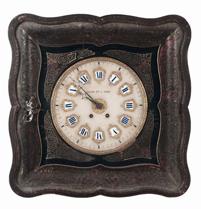 Orologio da Parete Lastronato in Tartaruga, Tealdi a Torino