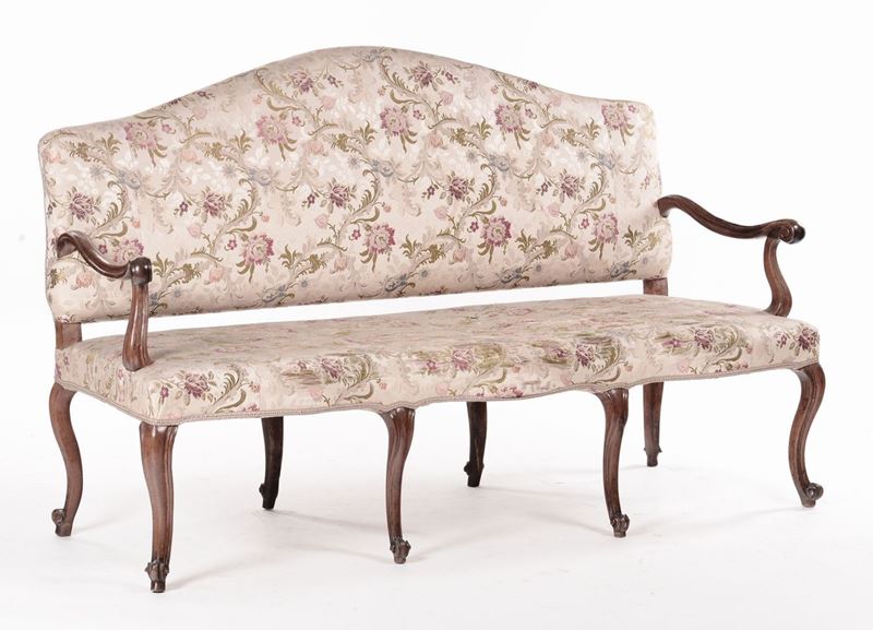 Divano in noce, XIX secolo  - Auction Antique and Old Masters - I - Cambi Casa d'Aste