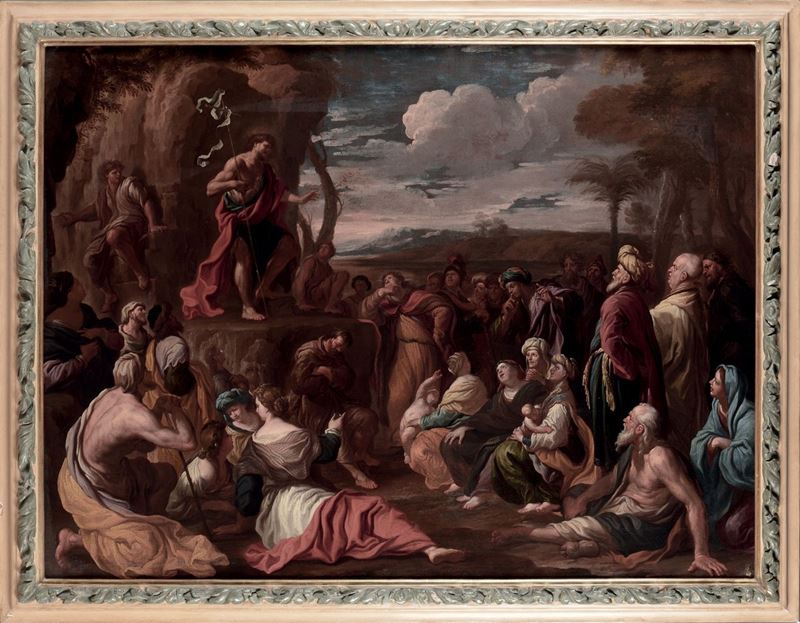 Gian Lorenzo Bertolotto (1646-1721) Predica di San Giovanni  - Auction Antique and Old Masters - I - Cambi Casa d'Aste