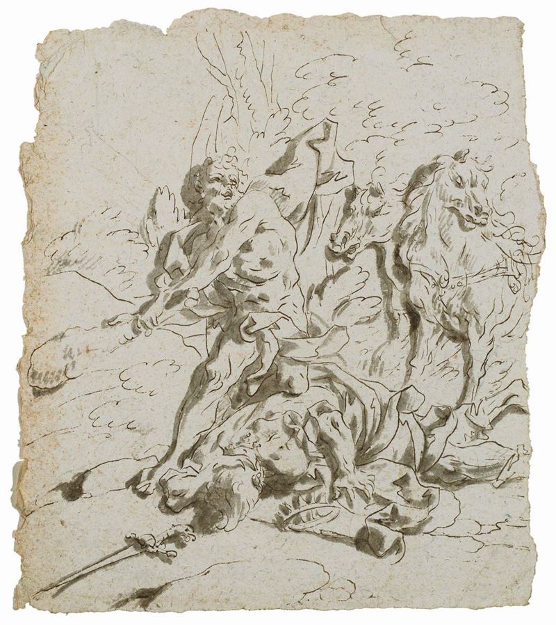 Sebastiano Galeotti (Firenze 1676 - Mondovì 1746) Ercole uccide Diomede  - Auction Fine Art Selection - Cambi Casa d'Aste