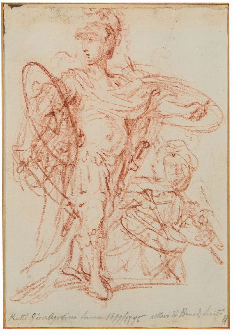 Giovanni Agostino Ratti (Savona 1699 - Genova 1775) Soldato  - Auction Old Masters Drawings - II - Cambi Casa d'Aste