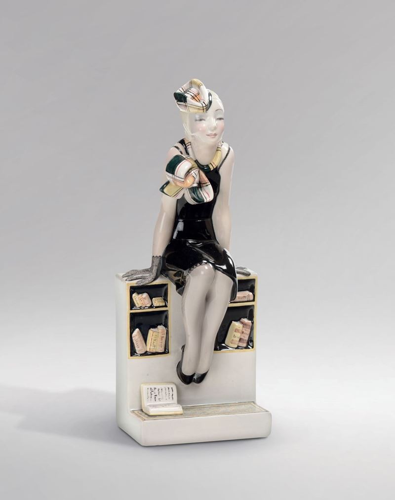 Helen Konig Scavini (1886-1974 ) - Lenci - Torino Me ne infischio - La studentessa  - Auction Decorative arts of the twentieth century - II - Cambi Casa d'Aste