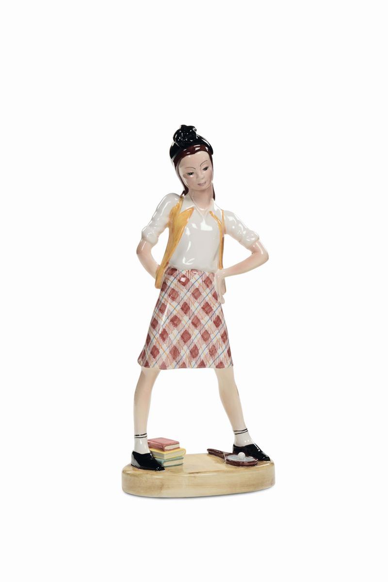 Lenci - Este Ceramiche, Edizione Postuma in tiratura limitata Tennista  - Asta Arredi dalle dimore degli eredi Ercole Marelli e altre provenienze - Cambi Casa d'Aste