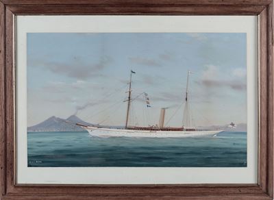 Antonio De Simone (1851-1907)a.y.s. Roma nel Golfo di Napoli