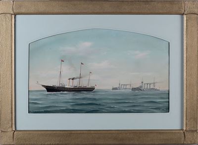Antonio De Simone (1851-1907)the Royal Yacht Victoria And Albert