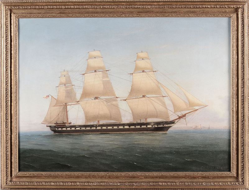 Tommaso de Simone (1805-1888) Ritratto dell' HMS Orlando  - Asta Arte Marinara e Strumenti Scientifici - II - Cambi Casa d'Aste