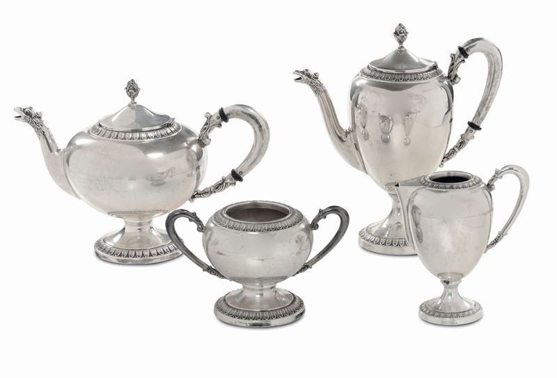 Servizio da tè in argento  - Asta Antiquariato e Dipinti Antichi - I - Cambi Casa d'Aste