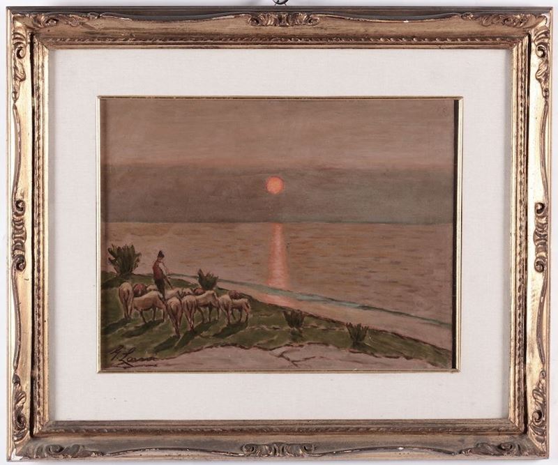 Giovanni Lomi (1889-1969), nei modi di  Marina  - Auction Paintings online auction - Cambi Casa d'Aste