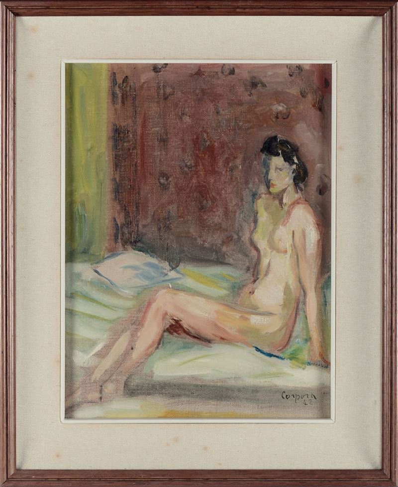 Antonio Corpora (1909-2004) Nudo  - Asta Antiquariato e Dipinti Antichi - I - Cambi Casa d'Aste