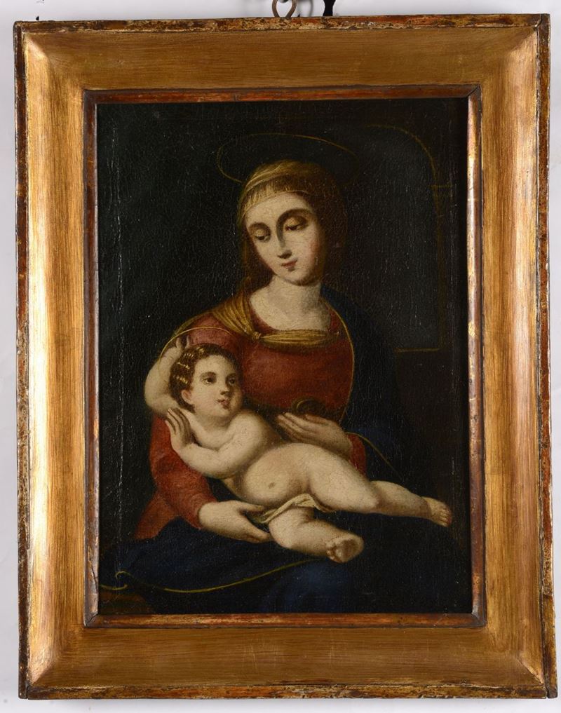 Anonimo del XVIII secolo Madonna con Bambino  - Auction Antique and Old Masters - I - Cambi Casa d'Aste