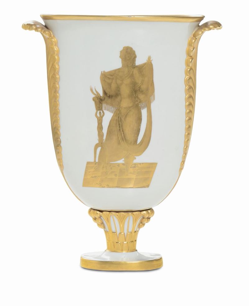 Gio Ponti (1891-1979) - Richard Ginori - Doccia Vaso piumato  - Auction Decorative arts of the twentieth century - II - Cambi Casa d'Aste