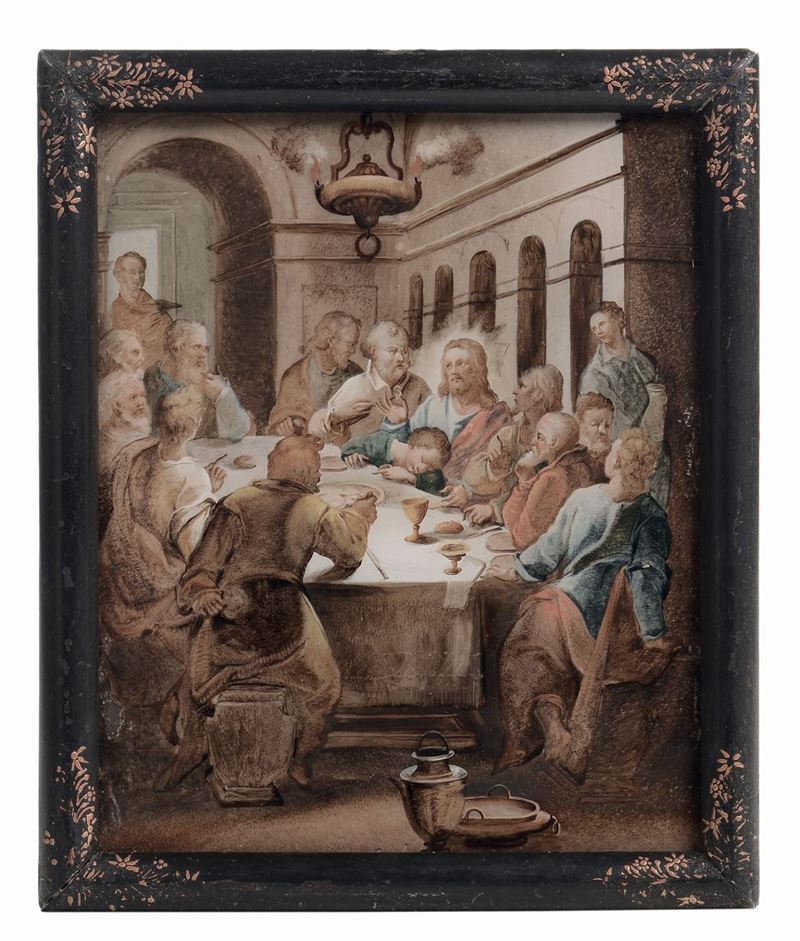 Scuola Fiamminga del XVIII secolo Ultima cena  - Asta Antiquariato e Dipinti Antichi - I - Cambi Casa d'Aste