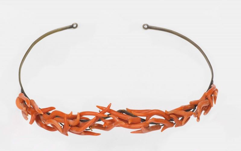 A coral tiara  - Auction Fine Jewels - II - Cambi Casa d'Aste