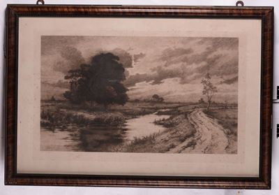 Stampa Raffigurante Paesaggio con Fiume