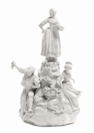 Gruppo in Ceramica Capodimonte con Personaggi