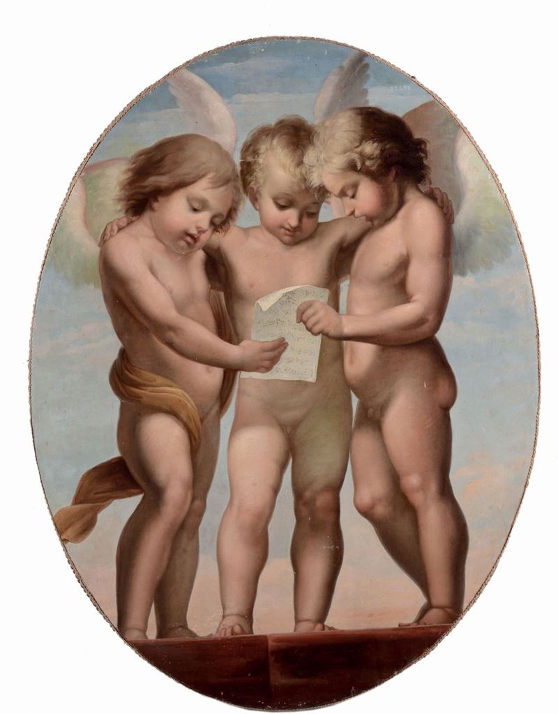 Pittore del XIX secolo Putti  - Asta Antiquariato e Dipinti Antichi - I - Cambi Casa d'Aste
