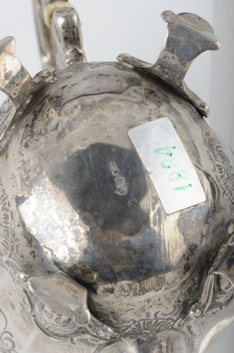 Teiera in Argento, Punzoni Tedeschi, Fine XIX Secolo