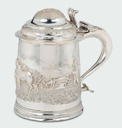 Tankard in Argento, Argentiere Samuel Wastell, Londra 1702