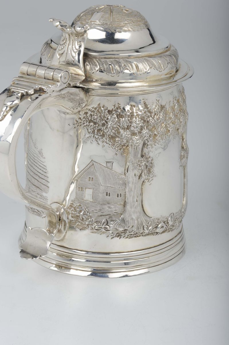 Tankard in Argento, Argentiere Samuel Wastell, Londra 1702
