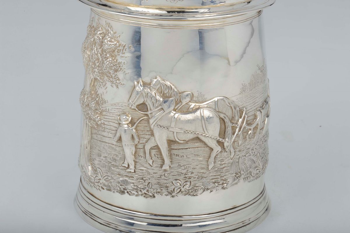 Tankard in Argento, Argentiere Samuel Wastell, Londra 1702