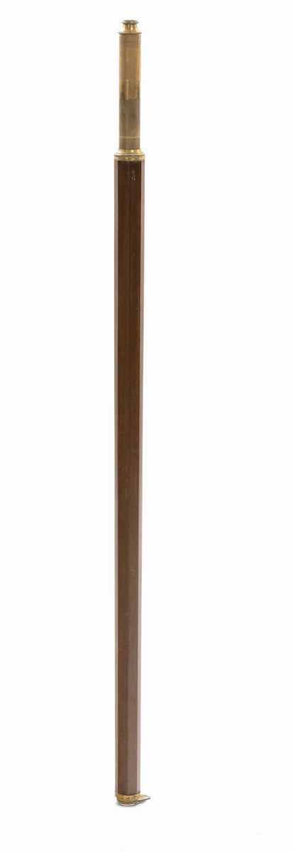 Cannocchiale da marina in ottone e legno, XIX secolo  - Asta Antiquariato e Dipinti Antichi - I - Cambi Casa d'Aste