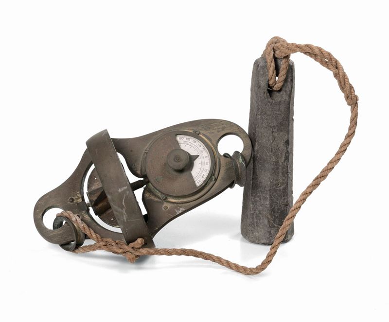 Scandaglio da marina in ottone, Inghilterra XIX secolo  - Auction Antique and Old Masters - I - Cambi Casa d'Aste