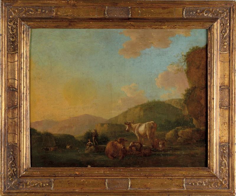 Scuola fiorentina del XVII secolo Paesaggio  - Auction Antique and Old Masters - I - Cambi Casa d'Aste
