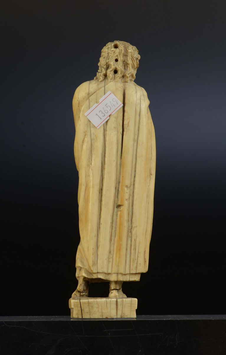 Coppia di Sculture in Avorio Raffiguranti “dolente” e San Giovanni Nell’immagine di Dolente, Arti...