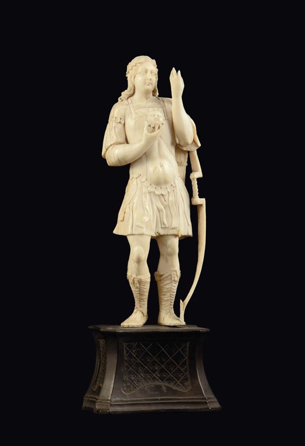 An ivory Apollo sculpture, Germany, late 17th century