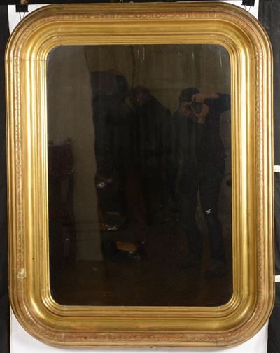 Specchiera in Legno Dorato, XIX Secolo