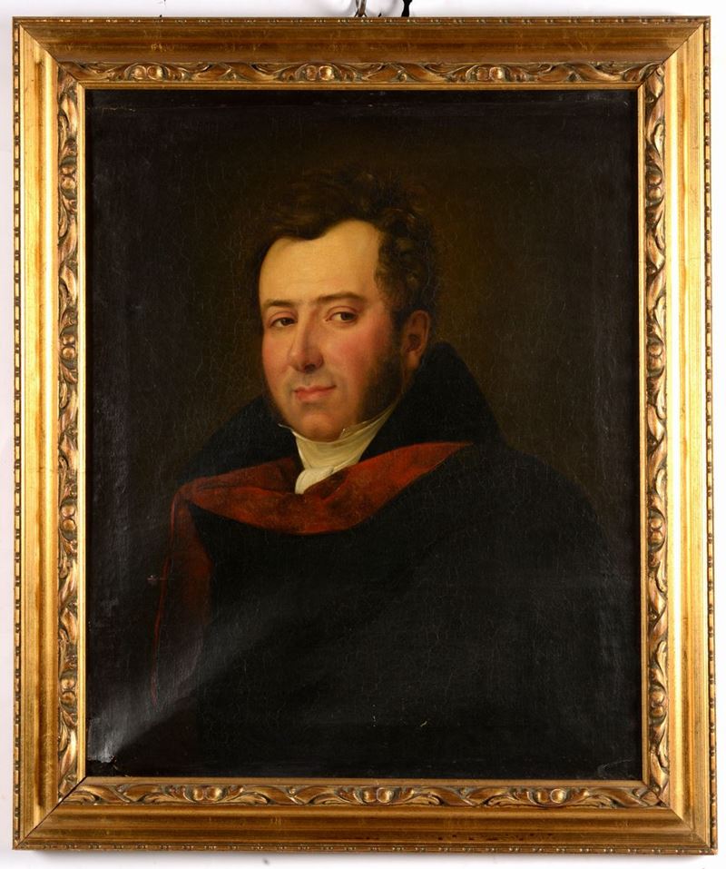 Anonimo del XIX secolo Ritratto maschile  - Asta Antiquariato e Dipinti Antichi - I - Cambi Casa d'Aste