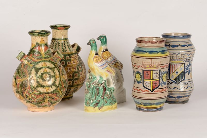 Lotto di oggetti in porcellana e maiolica  - Auction Antique and Old Masters - I - Cambi Casa d'Aste