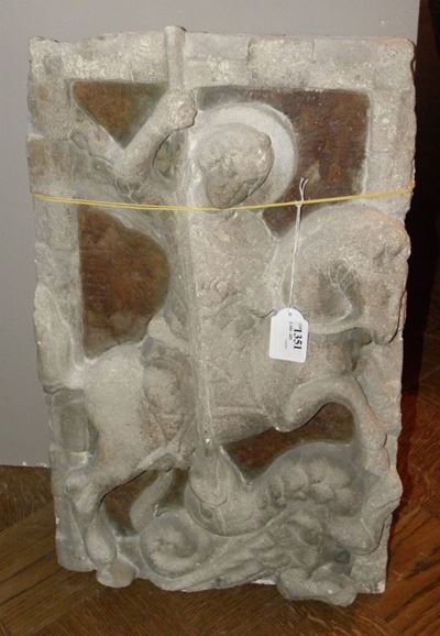 Bassorilievo in Pietra con San Giorgio
