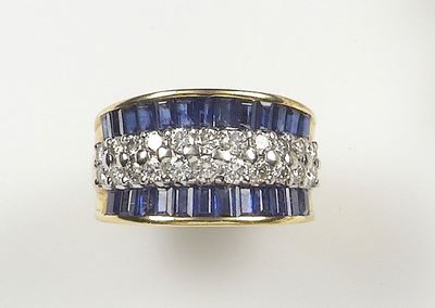 Anello con Diamanti e Zaffiri