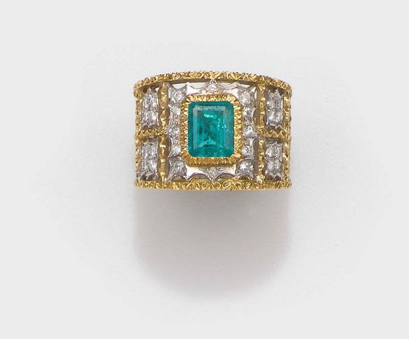 Anello smeraldo  - Asta Fine Jewels - II - Cambi Casa d'Aste