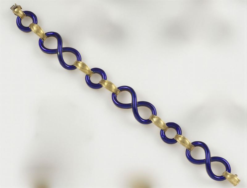 Bracciale con smalto blu  - Auction Antique and Old Masters - I - Cambi Casa d'Aste