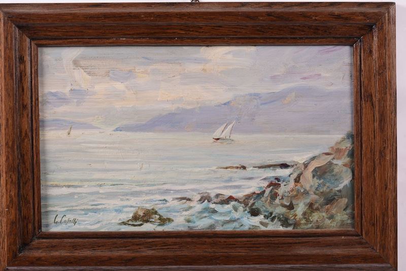 Giuseppe Caselli (1893-1976) Golfo di La Spezia  - Auction Antique and Old Masters - I - Cambi Casa d'Aste