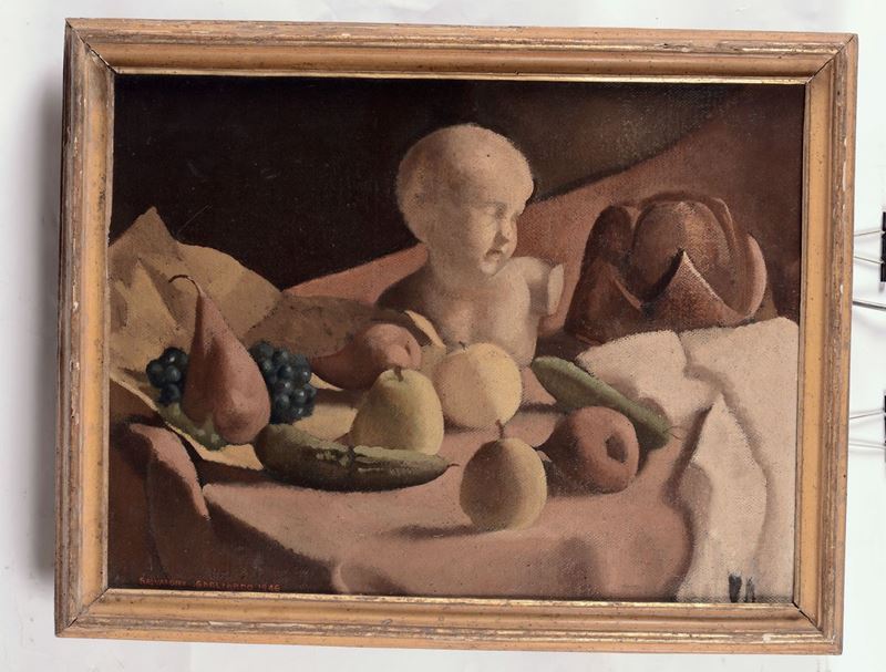 Salvatore Gagliardo (1897-1987) Natura morta, 1946  - Asta Antiquariato e Dipinti Antichi - I - Cambi Casa d'Aste