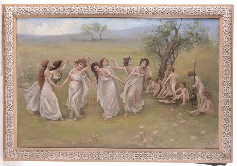 Anonimo del XIX secolo La danza delle muse  - Asta Antiquariato e Dipinti Antichi - I - Cambi Casa d'Aste