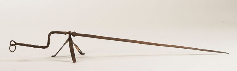Spiedo in ferro battuto  - Auction Antique and Old Masters - I - Cambi Casa d'Aste