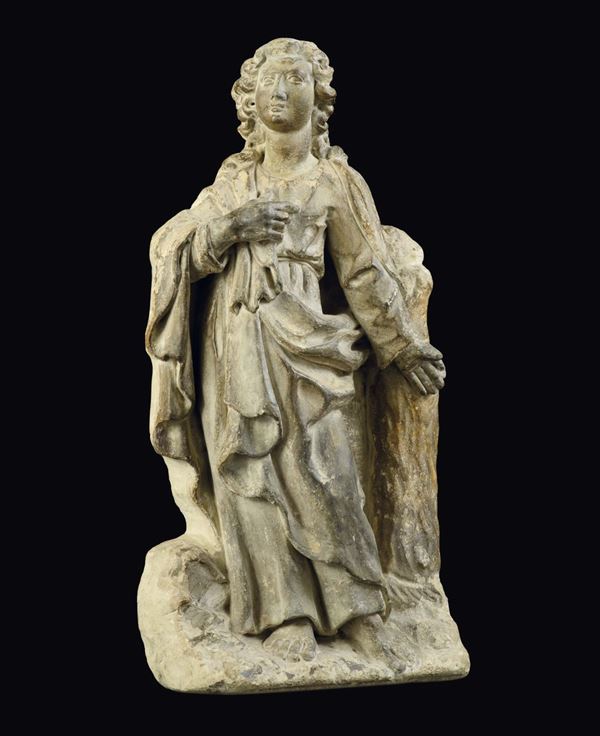 A stone St John in pain, France or Flanders, 16th century