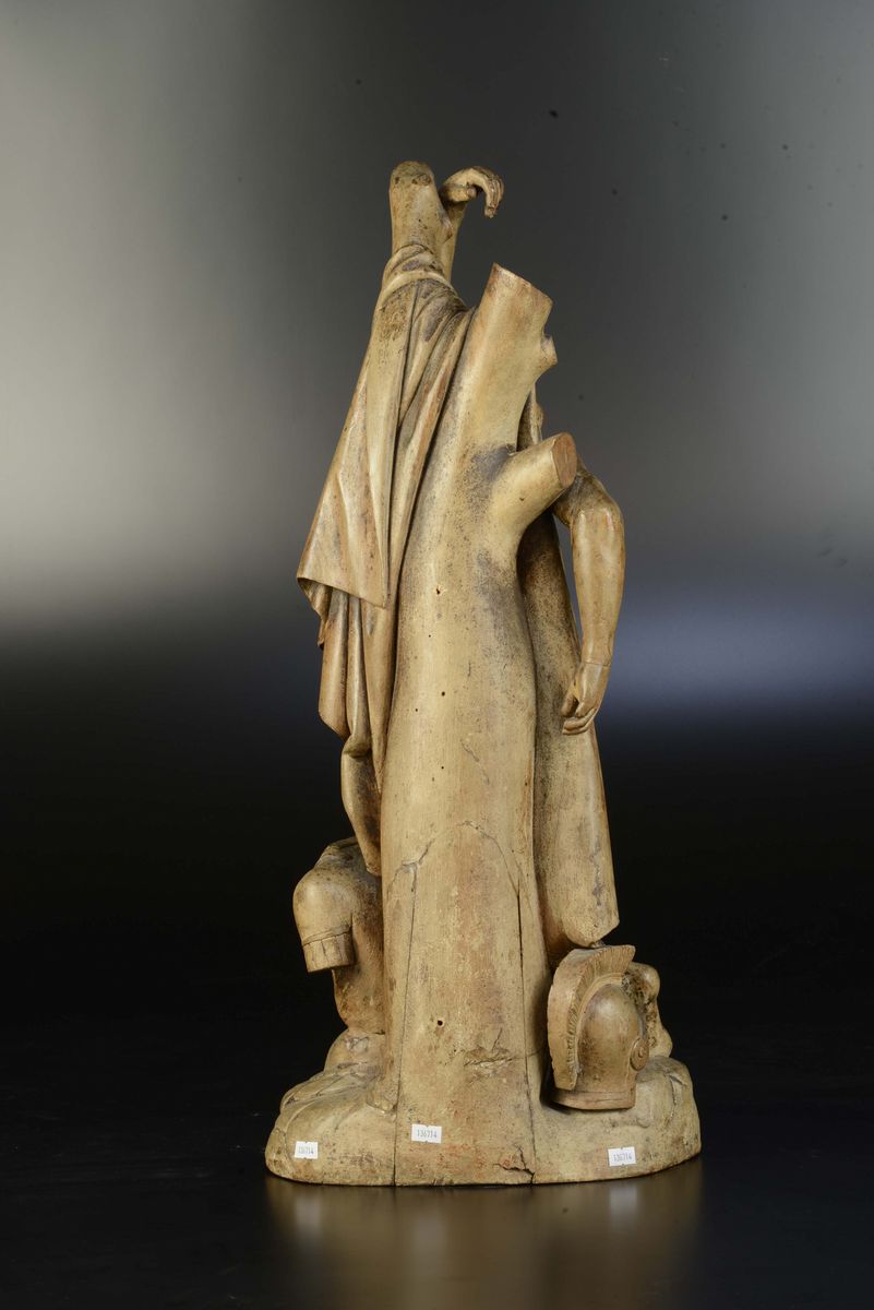 Scultura in Legno Raffigurante San Sebastiano, Ambito di Pierre Paul Puget (marsiglia 1620 - 1694...