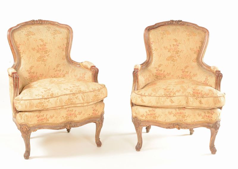 Coppia di poltrone in noce  - Auction Antique and Old Masters - I - Cambi Casa d'Aste