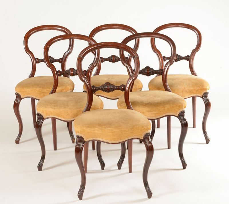 Sei sedie del XIX secolo  - Auction Antique and Old Masters - I - Cambi Casa d'Aste