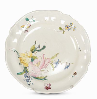 Piatto in Maiolica Policroma, Lodi XIX Secolo