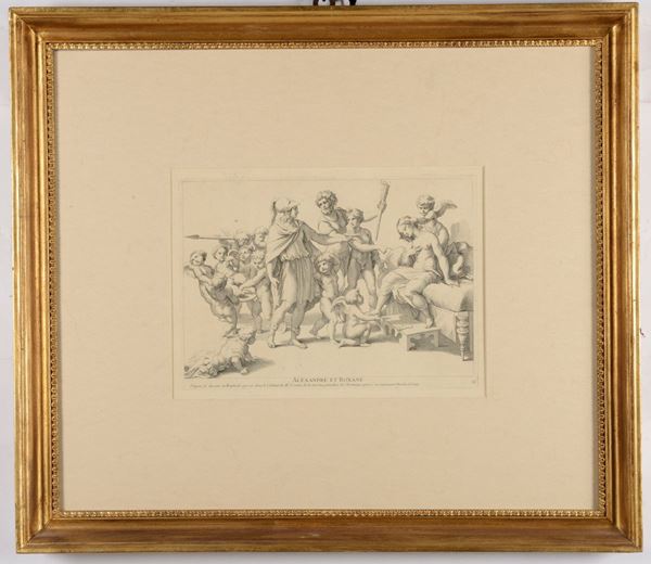 Lotto di stampe con figure mitologiche