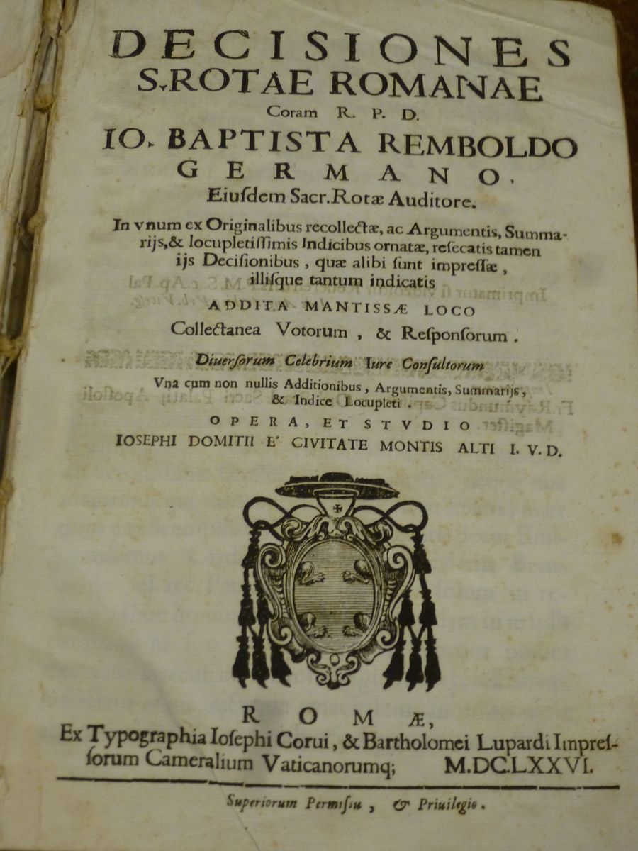 Giuridica - Seicentinegio Battista Remboldo,